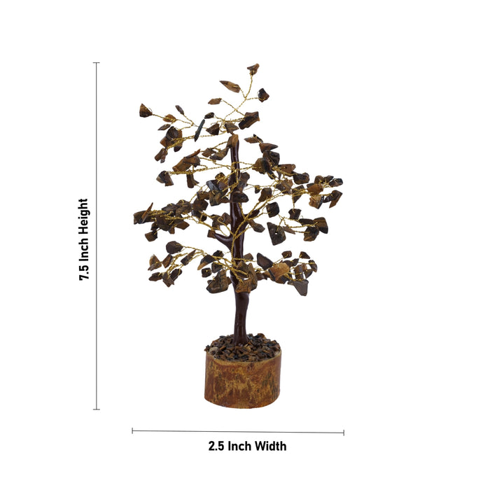 Crystal Tree With Base - 7.5 x 2.5 Inches | 150 Beads Gemstone Tree/ Vastu Tree for Home - Table Stand Accessories