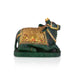 Nandi Murti - 8.5 x 10 Inches | Jade Green Idol / Nandi Statue / Nandi Bhagavan / NandiDeva / Decor For Pooja - Sphatik & Semi Precious Stone Murties