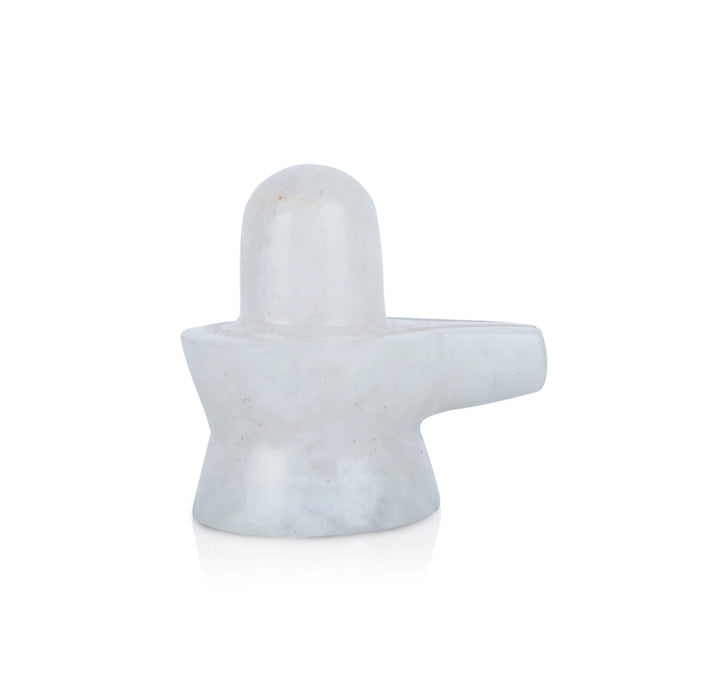 Opel Shiv Ling Murti - 2 x 1.75 Inches | Crystal Shiva Lingam Statue/ Stone Shiv Ling Statue for Pooja - Sphatik & Semi Precious Stone Murties