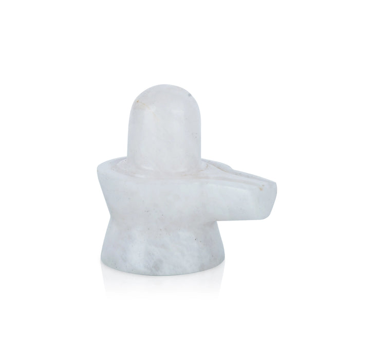 Opel Shiv Ling Murti - 2 x 1.75 Inches | Crystal Shiva Lingam Statue/ Stone Shiv Ling Statue for Pooja - Sphatik & Semi Precious Stone Murties