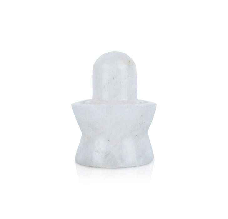 Opel Shiv Ling Murti - 2 x 1.75 Inches | Crystal Shiva Lingam Statue/ Stone Shiv Ling Statue for Pooja - Sphatik & Semi Precious Stone Murties