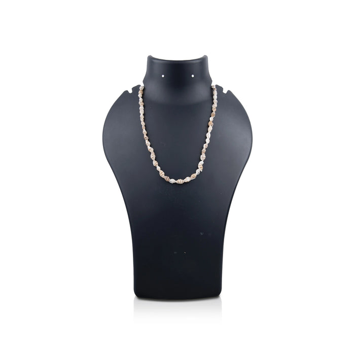 Shankh Mala - 10.5 Inches | 56 Beads / Conch Shell Necklace / Spiritual Mala for Pooja