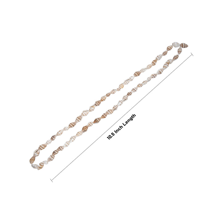 Shankh Mala - 10.5 Inches | 56 Beads / Conch Shell Necklace / Spiritual Mala for Pooja