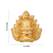 Half Crown - 6.75 X 7 Inches | Gold Polish Kireedam/ Single Stone Kiridam/ Sudar Design Mukut For Deity Decoration - Head & Face Accessories