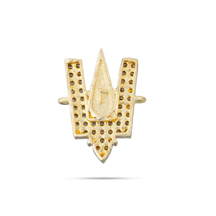 Vishnu Tilak - 0.65 X 0.5 Inch | Thenkalai V Shape Perumal Namam/ AD Stone Vishnu Namam For Deity Decoration - Head & Face Accessories