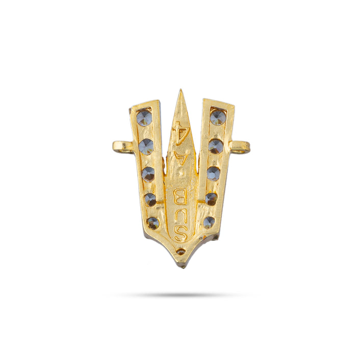 Vishnu Tilak - 0.5 X 0.5 Inch | Thenkalai V Shape Perumal Namam/ AD Stone Vishnu Namam For Deity Decoration - Head & Face Accessories