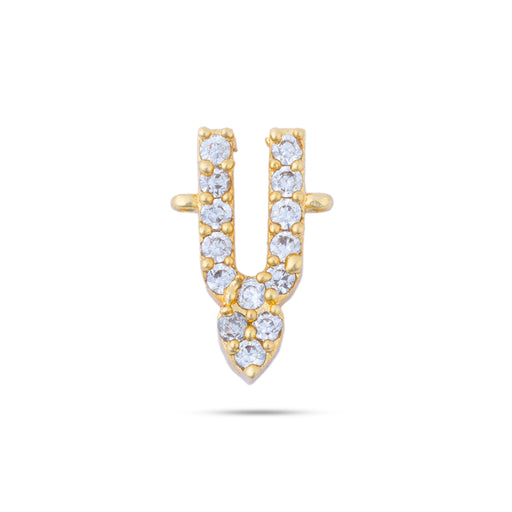 Vishnu Tilak - 0.5 X 0.25 Inch | Thenkalai V Shape Perumal Namam/ AD Stone Vishnu Namam For Deity Decoration - Head & Face Accessories