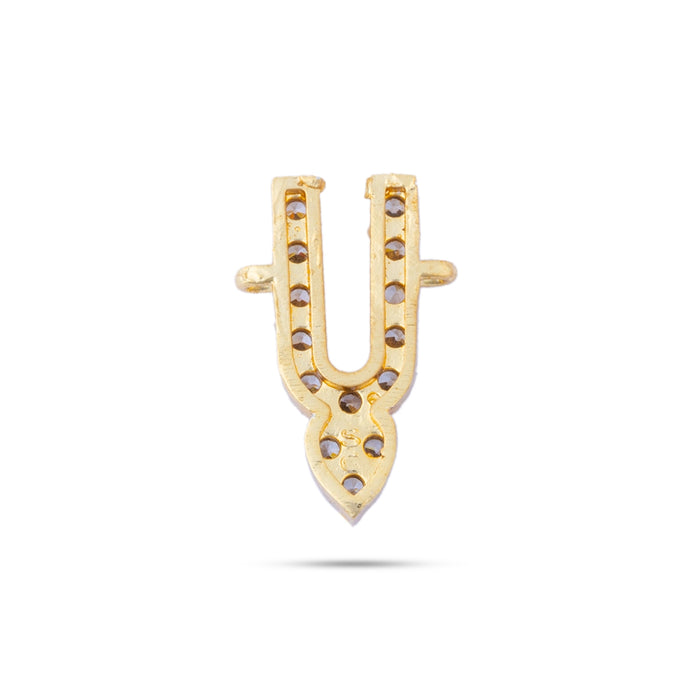 Vishnu Tilak - 0.5 X 0.25 Inch | Thenkalai V Shape Perumal Namam/ AD Stone Vishnu Namam For Deity Decoration - Head & Face Accessories