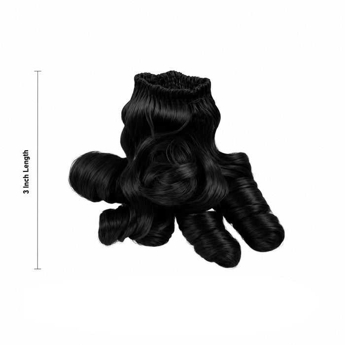Artificial Hair - 3 Inches | Curly Hair/ Radha Hair/ Synthetic Hair For Deity Decor