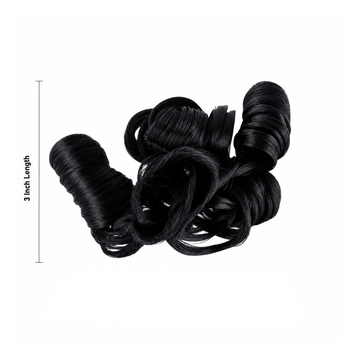 Artificial Hair - 3 Inches | Curly Radha Hair/ Synthetic Hair/ Hair Extension For Goddess