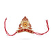 Half Stone Crown - 2.75 X 3.5 Inches | Multicolour Stone Kireedam/ Kiridam/ Mukut For Deity Decor - Head & Face Accessories