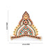Half Stone Crown - 5 X 6.5 Inches | Multicolour Stone Kireedam/ Velcro Type Kiridam/ Mukut For Deity Decor - Head & Face Accessories