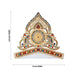 Half Stone Crown - 6.5 X 8 Inches | Multicolour Stone Kireedam/ Velcro Type Kiridam/ Mukut For Deity Decor - Head & Face Accessories