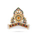 Half Stone Crown - 3.5 X 4.25 Inches | Multicolour Stone Kireedam/ Velcro Type Kiridam/ Mukut For Deity Decor - Head & Face Accessories