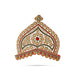 Half Stone Crown - 9.5 X 11 Inches | Multicolour Stone Kireedam/ Velcro Type Kiridam/ Mukut For Deity Decor - Head & Face Accessories