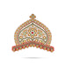 Half Stone Crown - 8 X 9.5 Inches | Multicolour Stone Kireedam/ Velcro Type Kiridam/ Mukut For Deity Decor - Head & Face Accessories