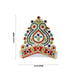 Half Stone Crown - 4 X 4 Inches | Multicolour Stone Kireedam/ Velcro Type Kiridam/ Mukut For Deity Decor - Head & Face Accessories