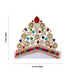 Half Stone Crown - 4 X 5.5 Inches | Velcro Type Kiridam/ Multicolour Stone Kireedam/ Mukut For Deity Decor - Head & Face Accessories