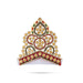 Half Stone Crown - 5 X 5 Inches | Velcro Type Kiridam/ Multicolour Stone Kireedam/ Mukut For Deity Decor - Head & Face Accessories