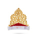 Half Stone Crown - 5 X 5 Inches | Velcro Type Kiridam/ Multicolour Stone Kireedam/ Mukut For Deity Decor - Head & Face Accessories