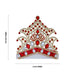 Half Stone Crown - 5.5 X 6 Inches | Velcro Type Kiridam/ Stone Kireedam/ Mukut For Deity Decor - Head & Face Accessories