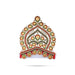 Half Stone Crown - 5 X 5 Inches | Multicolour Stone Kireedam/ Velcro Type Kiridam/ Mukut For Deity Decor - Head & Face Accessories