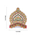 Half Stone Crown - 5 X 5 Inches | Multicolour Stone Kireedam/ Velcro Type Kiridam/ Mukut For Deity Decor - Head & Face Accessories