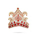 Stone Half Crown Velcro - 4.5 x 9 Inches | Kireedam / Half Kiritam / Multicolour Stone Mukut for Deity - Head & Face Accessories