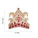 Stone Half Crown Velcro - 4.5 x 9 Inches | Kireedam / Half Kiritam / Multicolour Stone Mukut for Deity - Head & Face Accessories