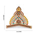 Half Stone Crown - 6 X 8 Inches | Multicolour Stone Kireedam/ Velcro Type Kiridam/ Mukut For Deity Decor - Head & Face Accessories