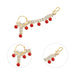 Stone Nose Pin With Chain - 2.5 Inches | Nathu Bullaku/ Nose Ring/ Nose Studs For Deity Decor - Head & Face Accessories
