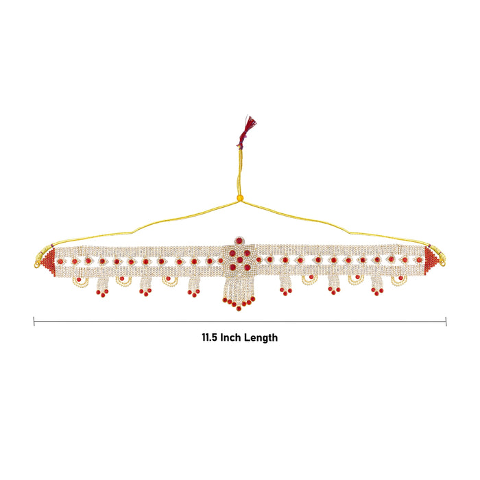 Stone Hip Belt - 17.5 Inches | Waist Belt/ Kamarband Stone Belt/ Stone Jewellery For Deity Decor - Waist & Leg Accessories