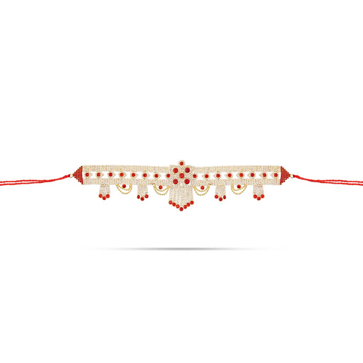 Stone Hip Belt - 11.5 Inches | Decorative Waist Belt/ Kamarband Stone Belt/ Stone Jewellery For Deity Decor - Waist & Leg Accessories