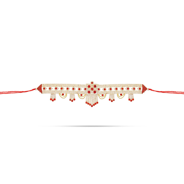 Stone Hip Belt - 11.5 Inches | Decorative Waist Belt/ Kamarband Stone Belt/ Stone Jewellery For Deity Decor - Waist & Leg Accessories