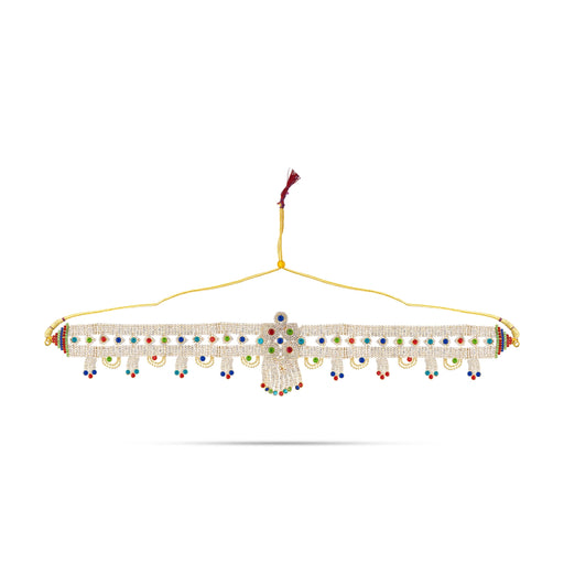 Multicolour Stone Hip Belt - 20.5 Inches | Decorative Waist Belt/ Kamarband Stone Belt/ Jewellery For Deity - Waist & Leg Accessories