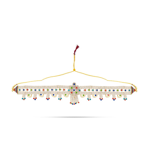 Multicolour Stone Hip Belt - 19.5 Inches | Decorative Waist Belt/ Kamarband Stone Belt/ Jewellery For Deity - Waist & Leg Accessories