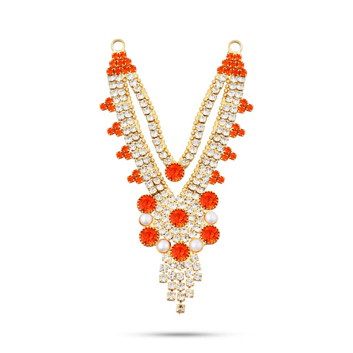 2 Line Stone Necklace - 3.25 Inches | Stone Jewellery/ Stone Mala/ Artificial Jewelry For Deity Decor - Neck & Body Accessories