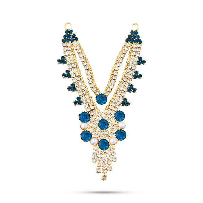 2 Line Stone Necklace - 3.25 Inches | Stone Jewellery/ Stone Mala/ Artificial Jewelry For Deity Decor - Neck & Body Accessories