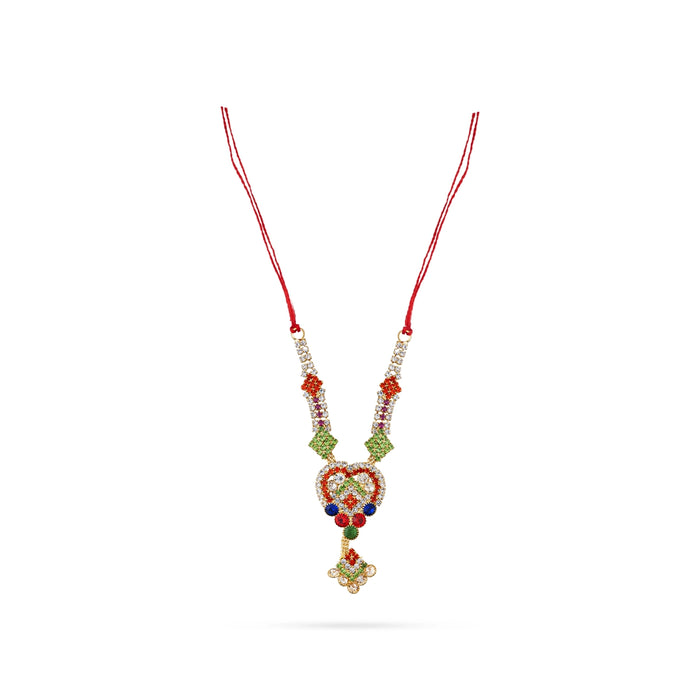 Stone Necklace - 3.5 Inches | Artificial Jewelry/ Stone Mala/ Stone Jewellery For Deity Decor - Neck & Body Accessories