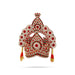 Kireedam - 11 X 10 Inches | Velcro Type Mukut/ Jari & Stone Design Kiridam/ Crown For Deity Decor - Head & Face Accessories