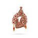 Kireedam - 9.5 X 8.5 Inches | Velcro Type Mukut/ Jari & Stone Design Kiridam/ Crown For Deity Decor - Head & Face Accessories