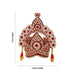 Kireedam - 7 X 7.25 Inches | Velcro Type Mukut/ Jari & Stone Design Kiridam/ Crown For Deity Decor - Head & Face Accessories