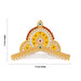 Kireedam - 9 X 12 Inches | Velcro Type Mukut/ Mirror & Multicolour Stone Design Kiridam/ Crown For Deity Decor - Head & Face Accessories