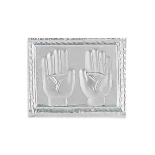 Pratima 2 Hands Design - 1.3 x 1 Inches | Prathimai / Prathima for Temple Offerings - Pooja Thali Accessories