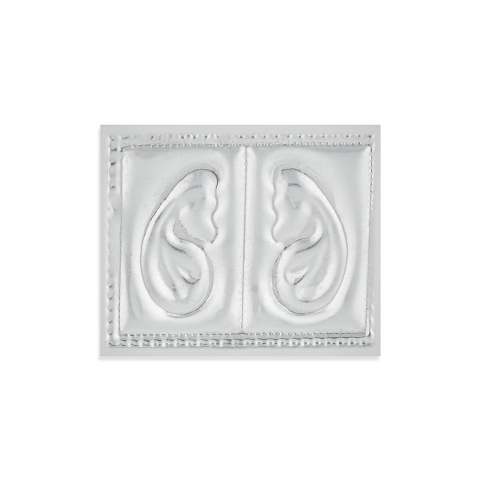 Pratima Ear Design - 1.3 x 1 Inches | Prathimai / Prathima for Temple Offerings - Pooja Thali Accessories