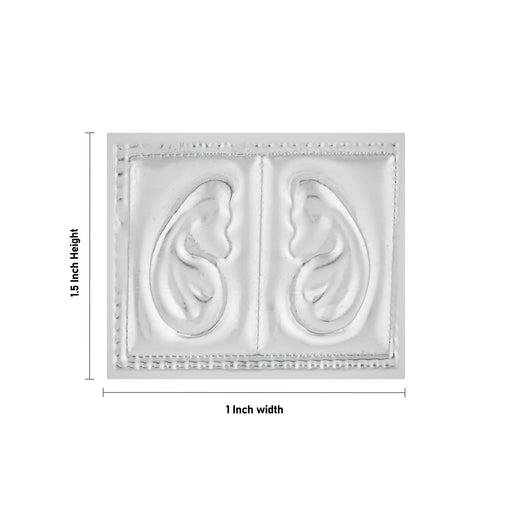 Pratima Ear Design - 1.3 x 1 Inches | Prathimai / Prathima for Temple Offerings - Pooja Thali Accessories