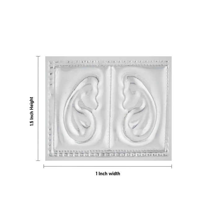 Pratima Ear Design - 1.3 x 1 Inches | Prathimai / Prathima for Temple Offerings - Pooja Thali Accessories