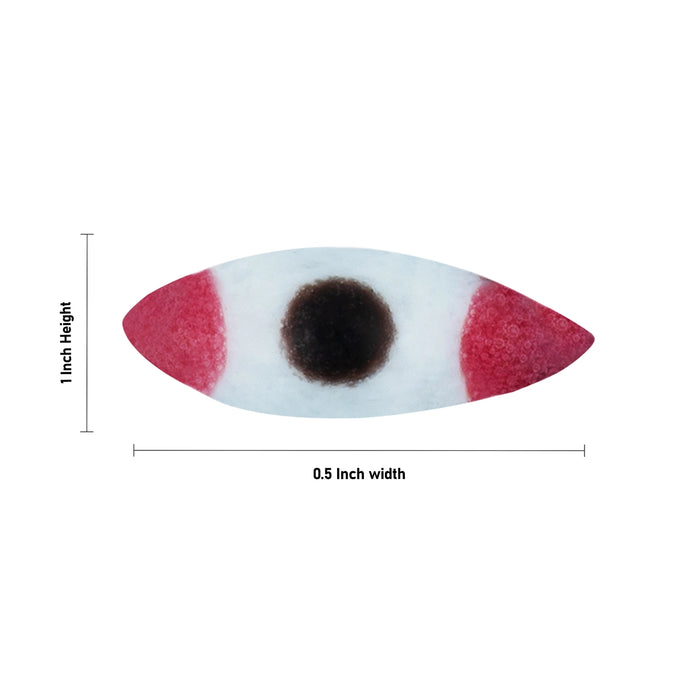 Eye Set - 1 x 0.5 Inches | Amman Kanmalar / Kan Malar for God - Head & Face Accessories