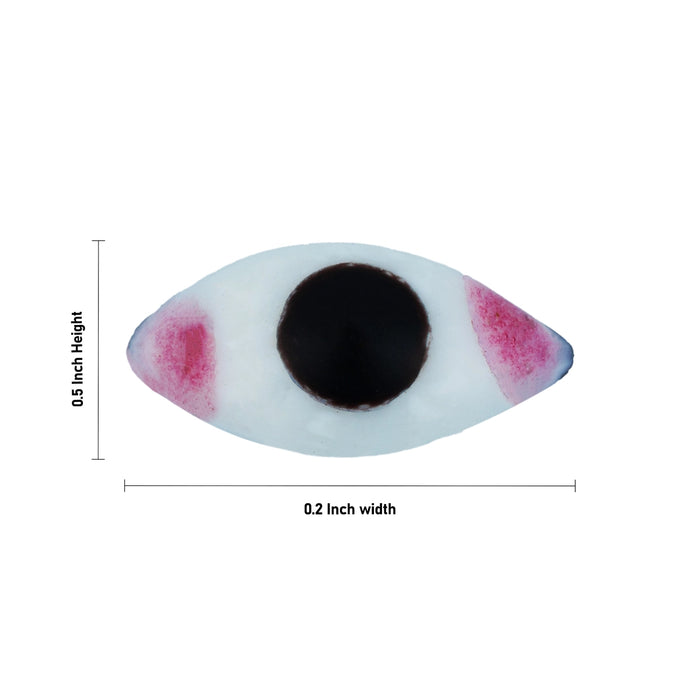 Kan Malar Pair - 0.5 x 0.2 Inches | Amman Eye Set / Kanmalar for Deity