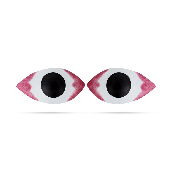 Amman Kan Malar Pair - 0.25 x 0.5 Inches | Eye Set / Kanmalar for Deity - Head & Face Accessories
